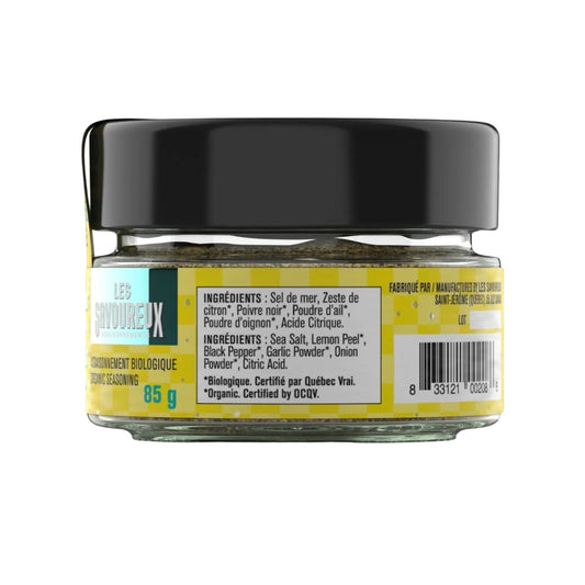 Les Savoureux assaisonnements - Assaisonnement biologique - Sel et poivre au citron