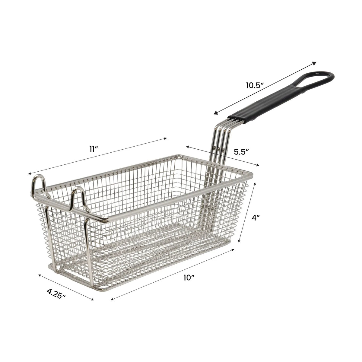 Omcan - Panier de friteuse en fer nickelé 11 × 5½ × 4 po