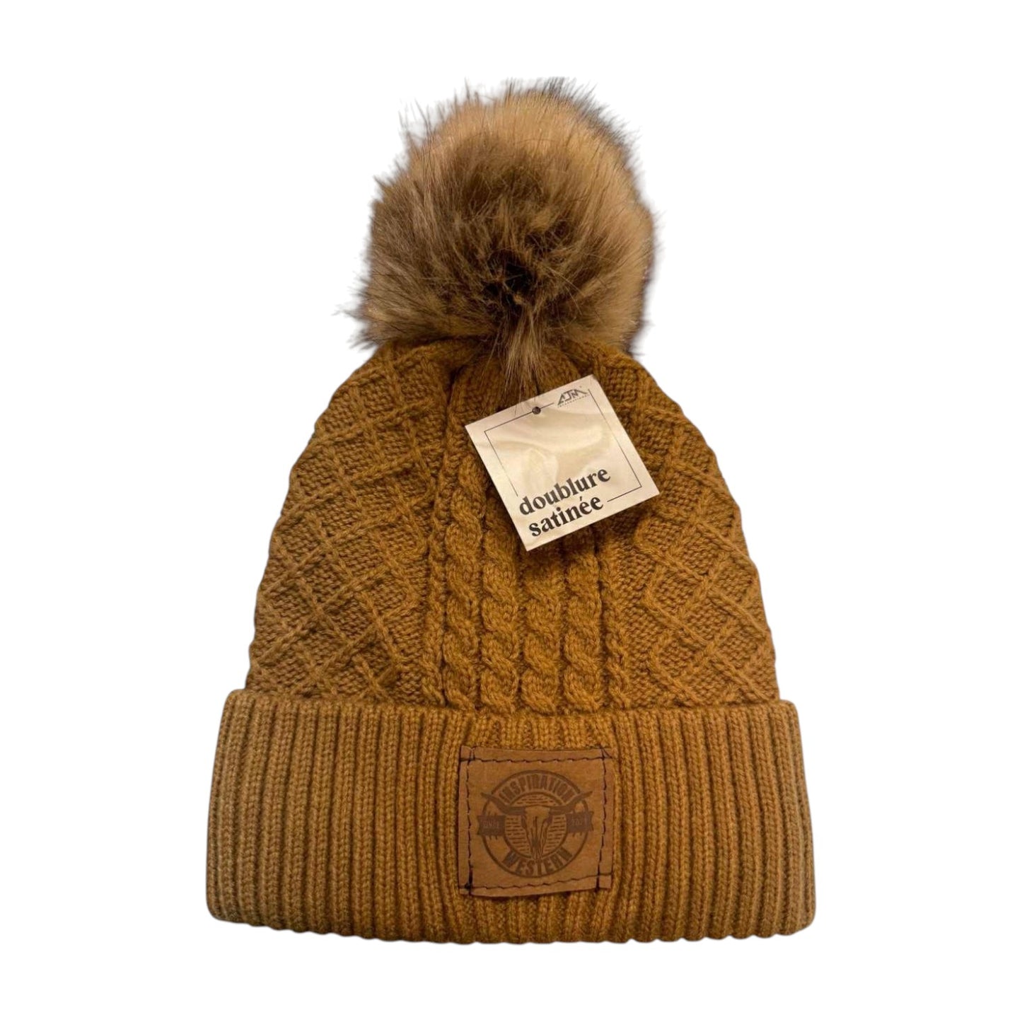 Inspiration Western - Tuque femme doublure santinée - Jaune