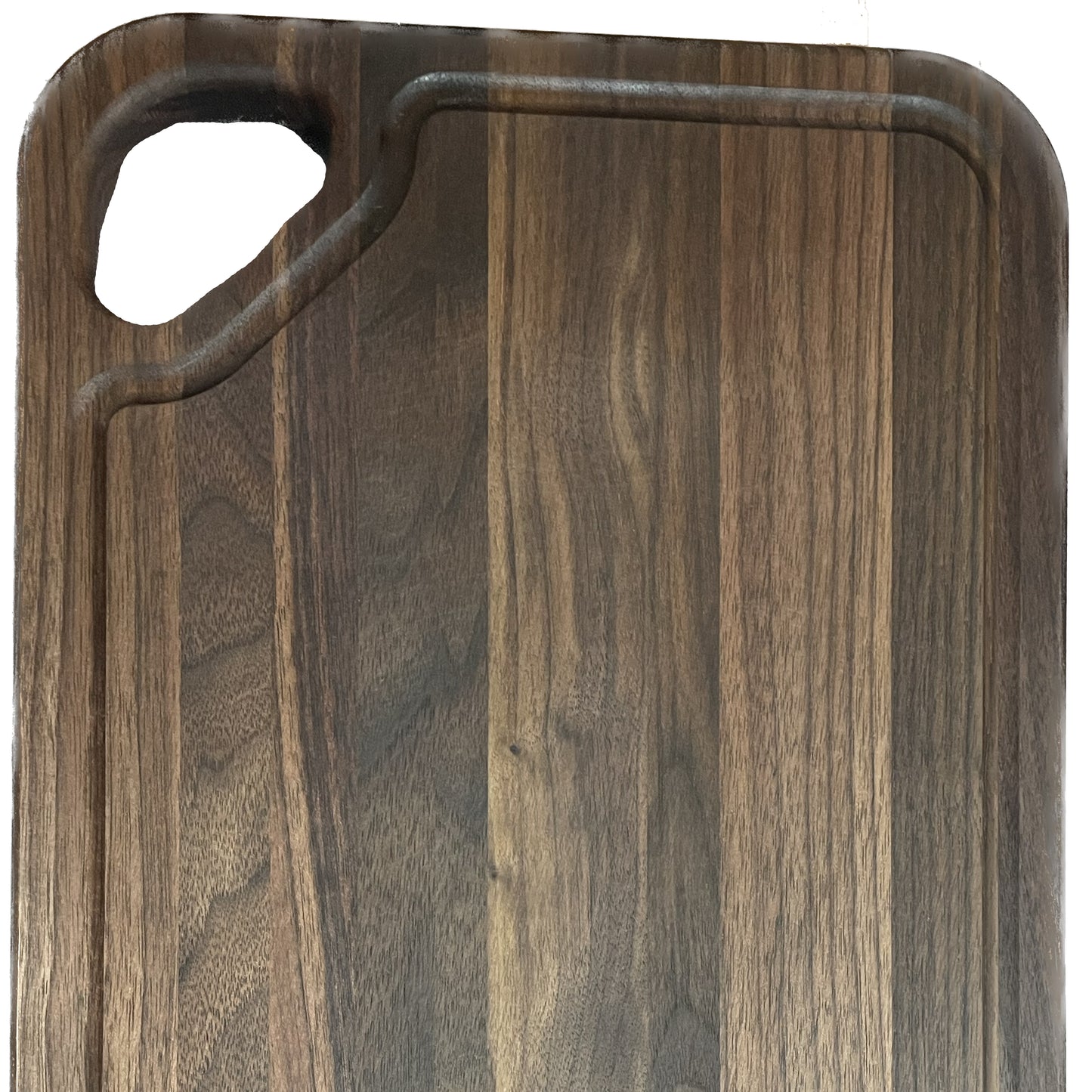 Canam - Planche à découper en bois de noyer avec poignée logo BBQ Labonté