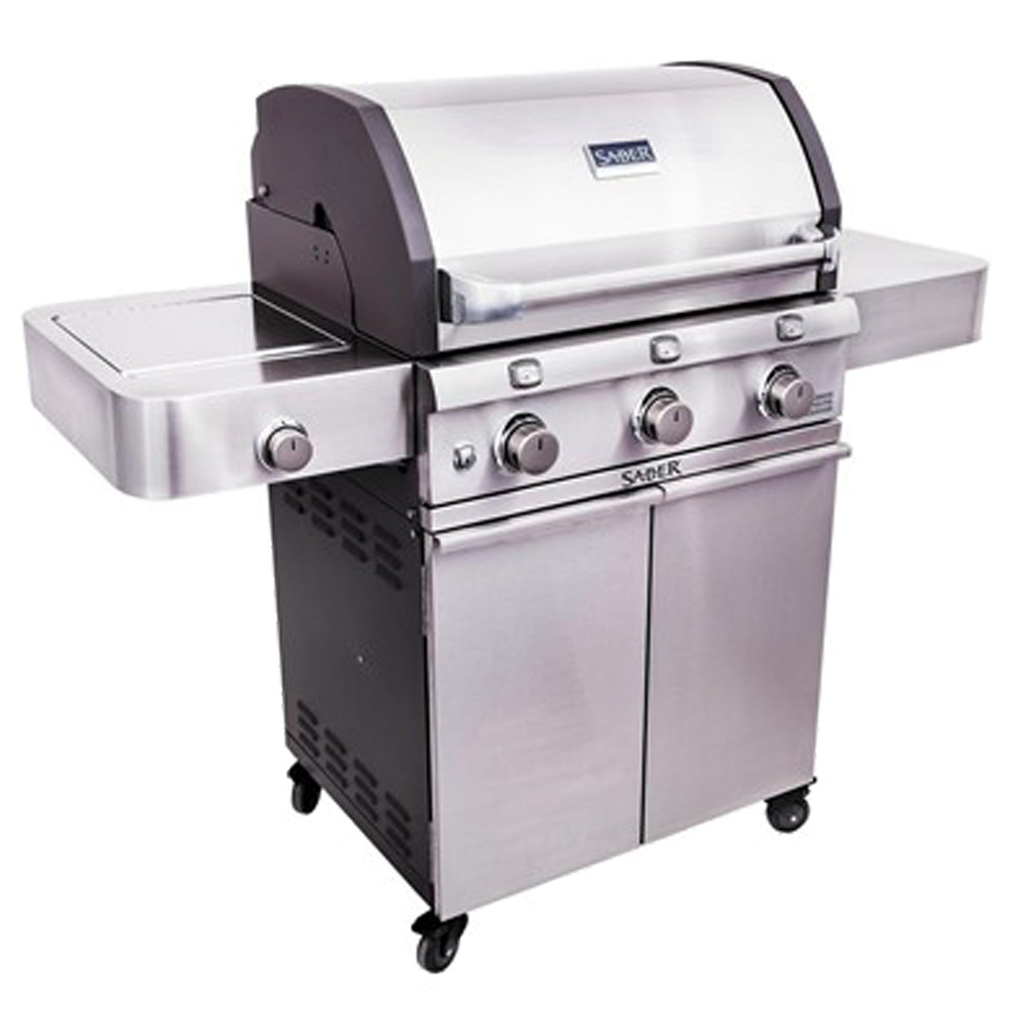 Saber - Barbecue au propane - Deluxe en acier inoxydable et fonte 3 brûleurs