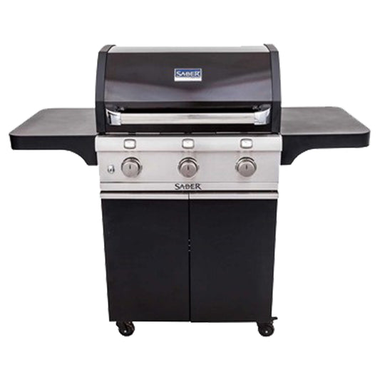 BBQ Saber Deluxe noir 3 brûleurs — Kit complet 3 pièces
