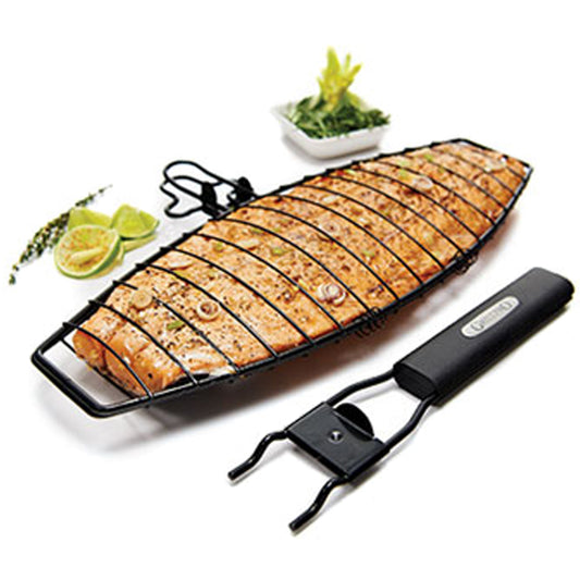 Grillpro - Panier à poisson avec poignée amovible