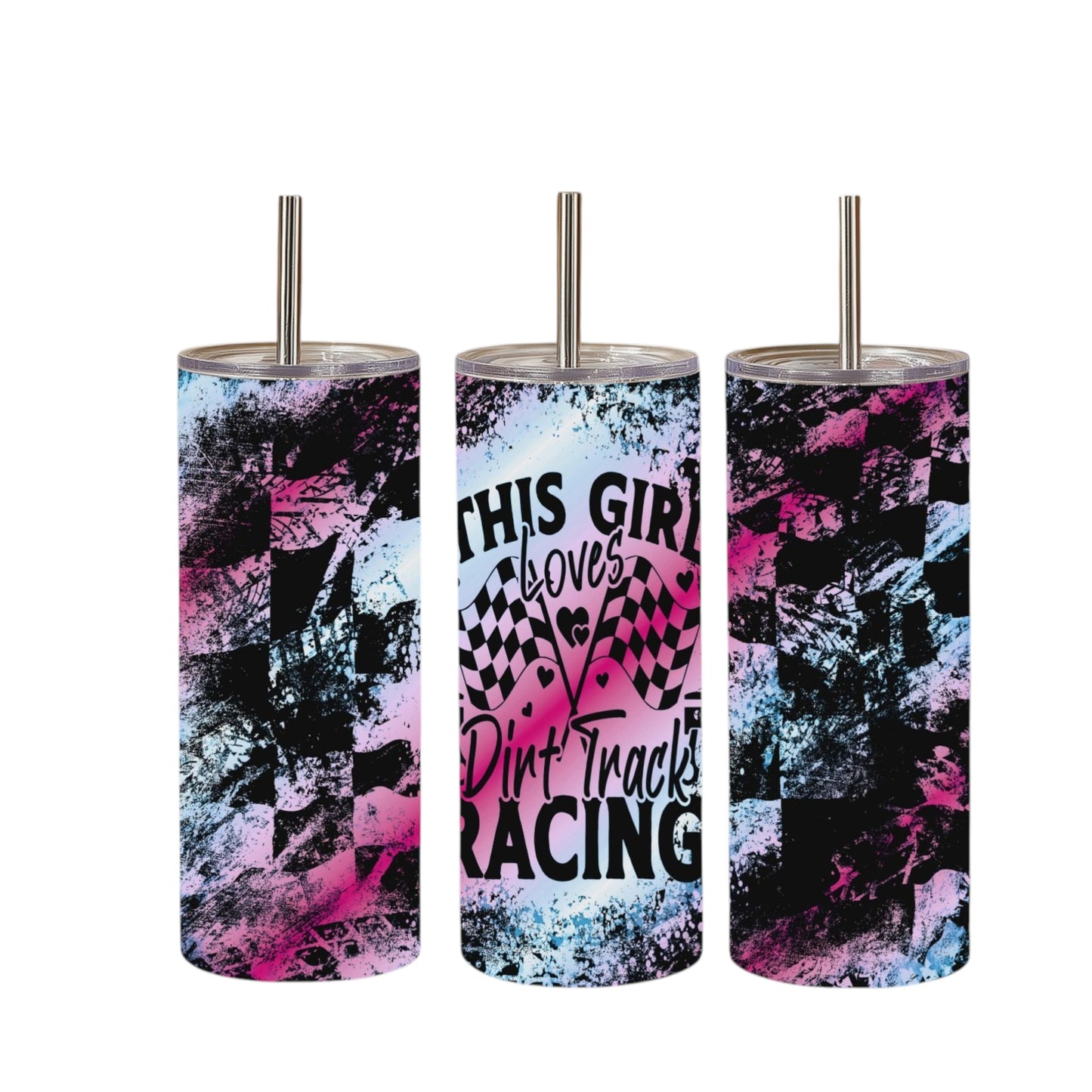 Inspiration Western - Tasse isotherme - Édition This girl loves dirt track racing