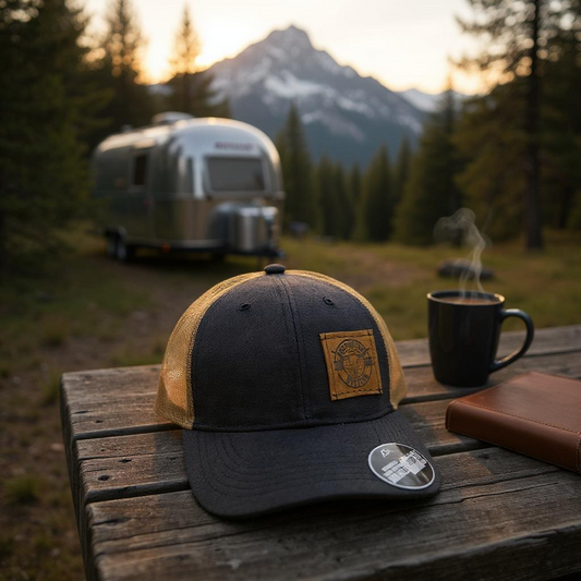 Inspiration Western - Casquette Inspiration Western Noire avec filet brun à l'arrière