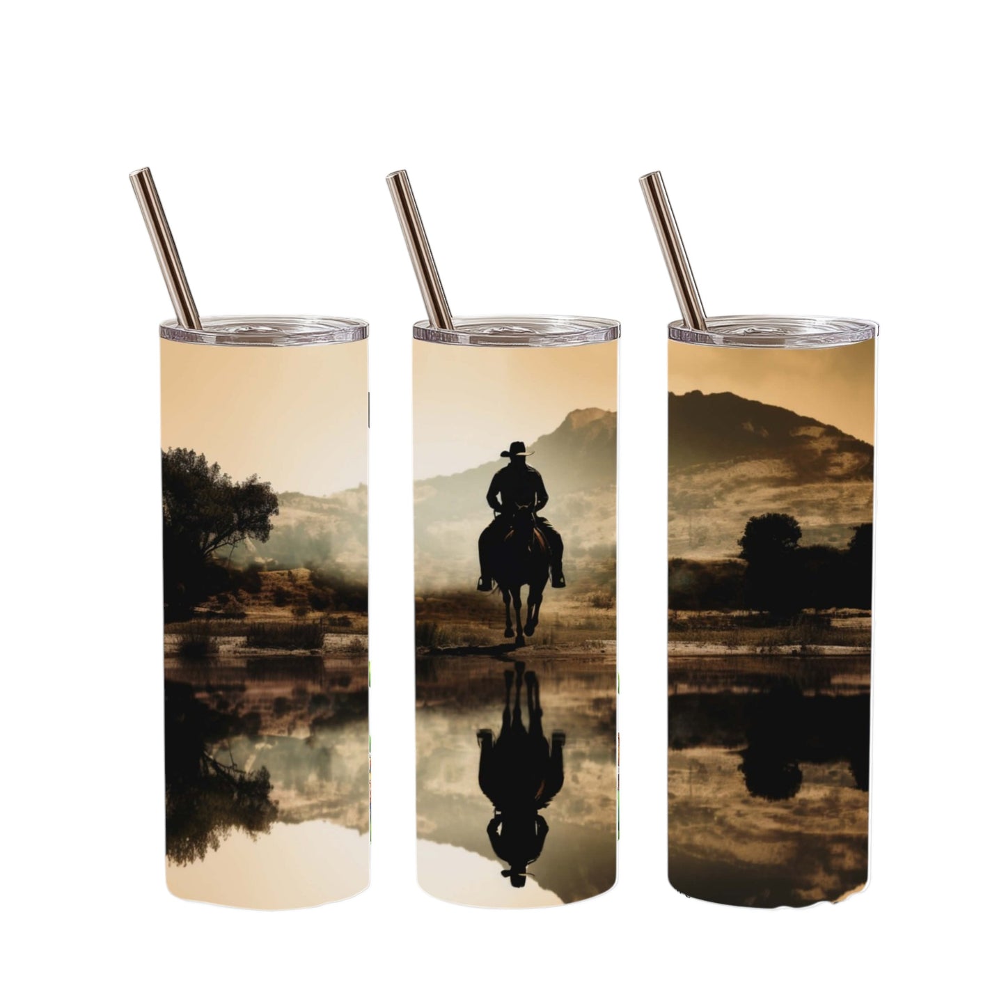 Inspiration Western - Tasse isotherme - Édition cowboy au crépuscule