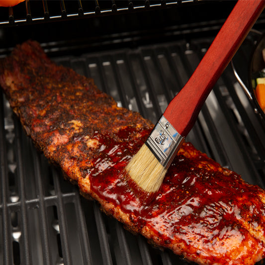 Grillpro - Pinceau à badigeonner (Manche en bois foncé et poils naturels)