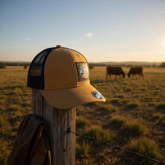 Inspiration Western - Casquette Inspiration Western Brune avec filet noir à l'arrière