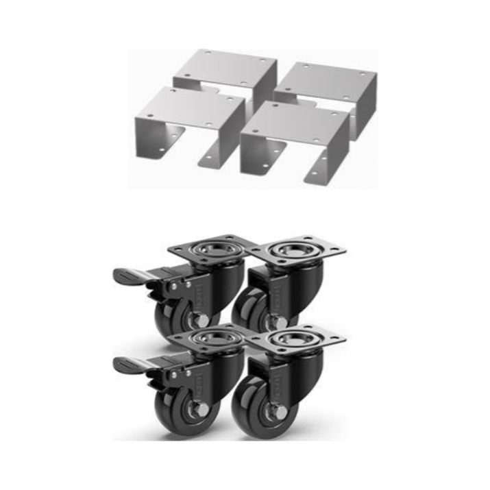Le Marquier - Kit de roues pour meuble de cuisine (Paquet de 4)