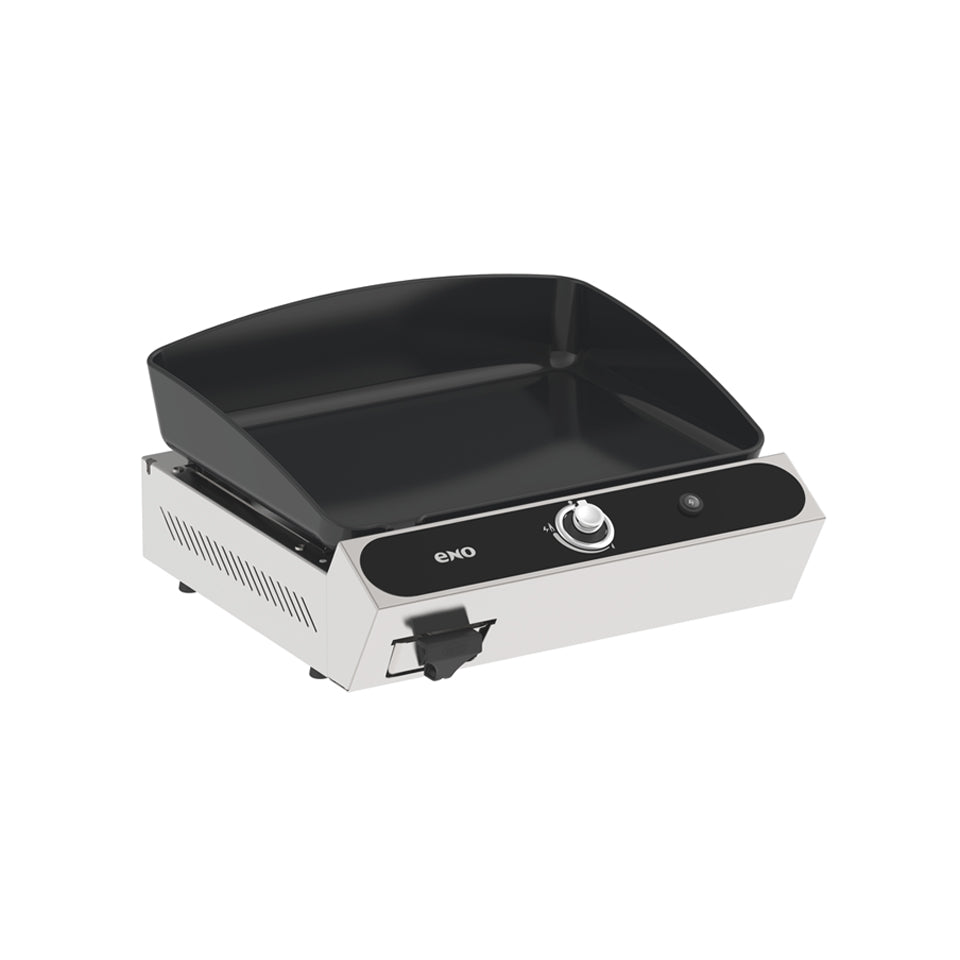 Eno - Plancha en fonte émaillée BERGERAC 1800 acier galvanisé Noir et Inox