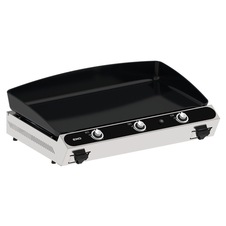 Eno - Plancha en fonte émaillée BERGERAC 1800 acier galvanisé Noir et Inox
