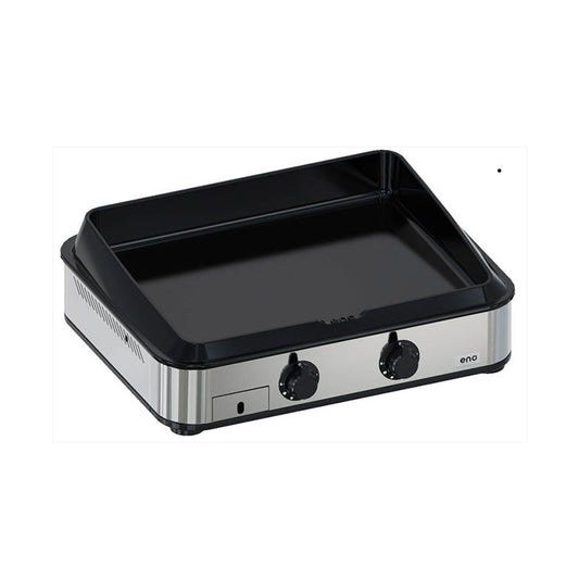 Eno - Plancha Gaz 2 brûleurs ENOSIGN 65 cm  Noir et Inox