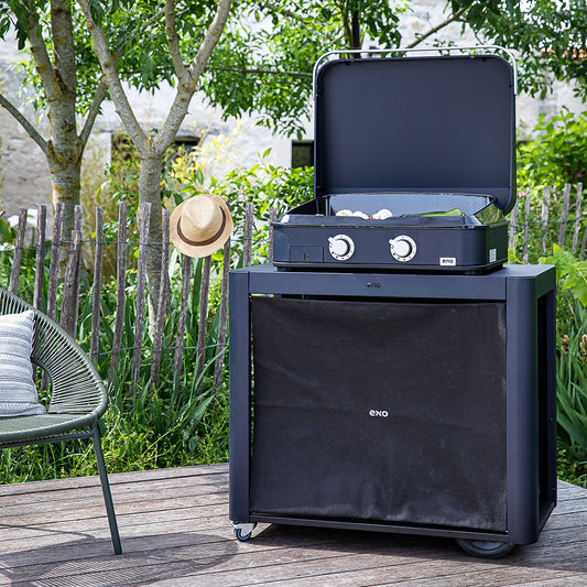 Eno - Plancha Gaz 2 brûleurs ENOSIGN 65 cm  Bleu Navy