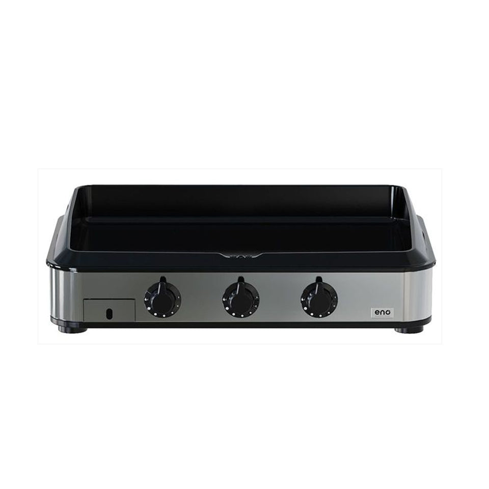 Eno - Plancha Gaz 3 brûleurs ENOSIGN 80 cm Inox et Noir