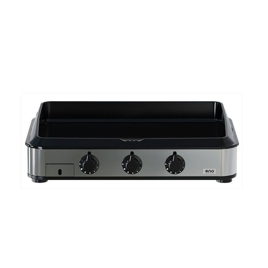 Eno - Plancha Gaz 3 brûleurs ENOSIGN 80 cm Inox et Noir