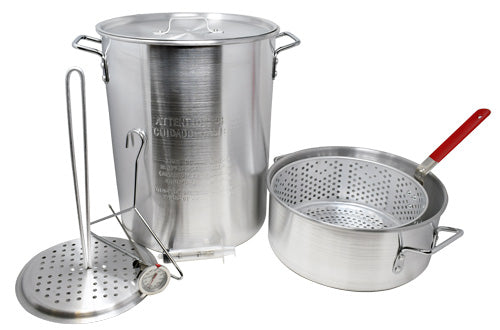 Omcan - Ensemble de friture pour dinde et de friture/cuisson/cuisson vapeur pour poisson