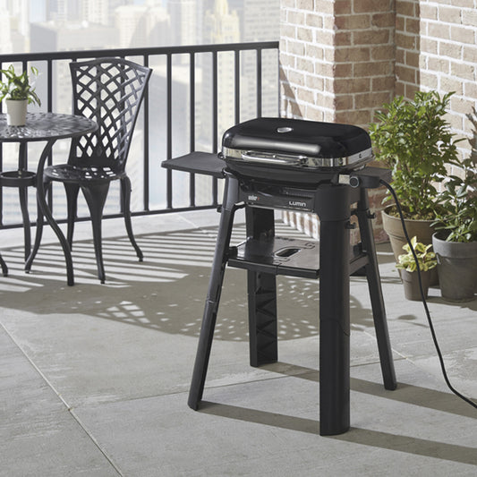 Weber - Support avec table d'appoint – Barbecue électrique compact Lumin compact