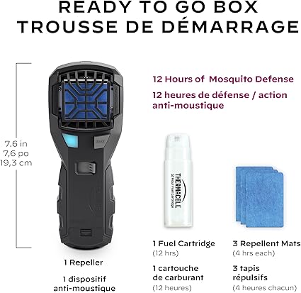 Thermacell - MR450 Chasse-moustiques portatif Adventure Charbon