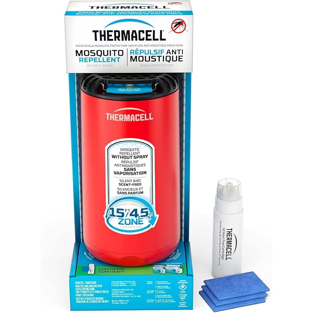 Thermacell - Répulsif pour patio Bouclier anti-moustiques Rouge Fiesta