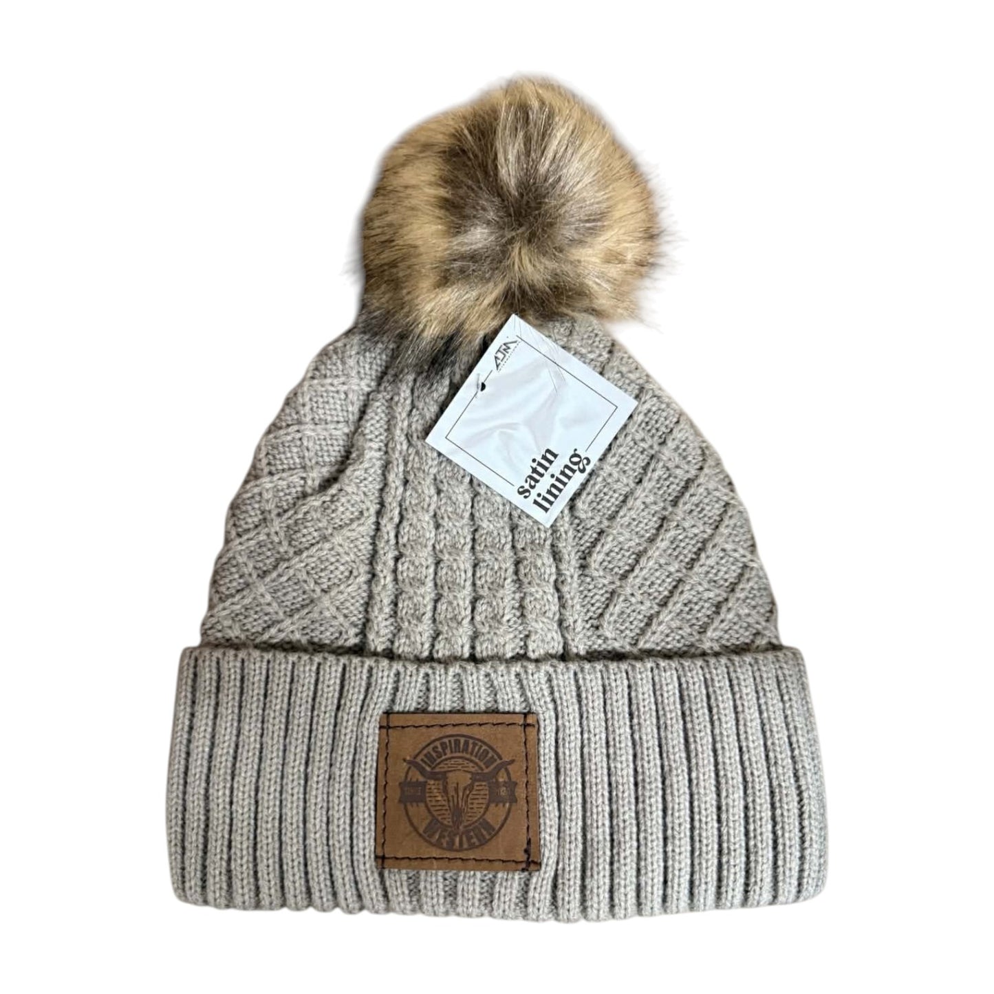 Inspiration Western - Tuque femme doublure santinée - Avoine