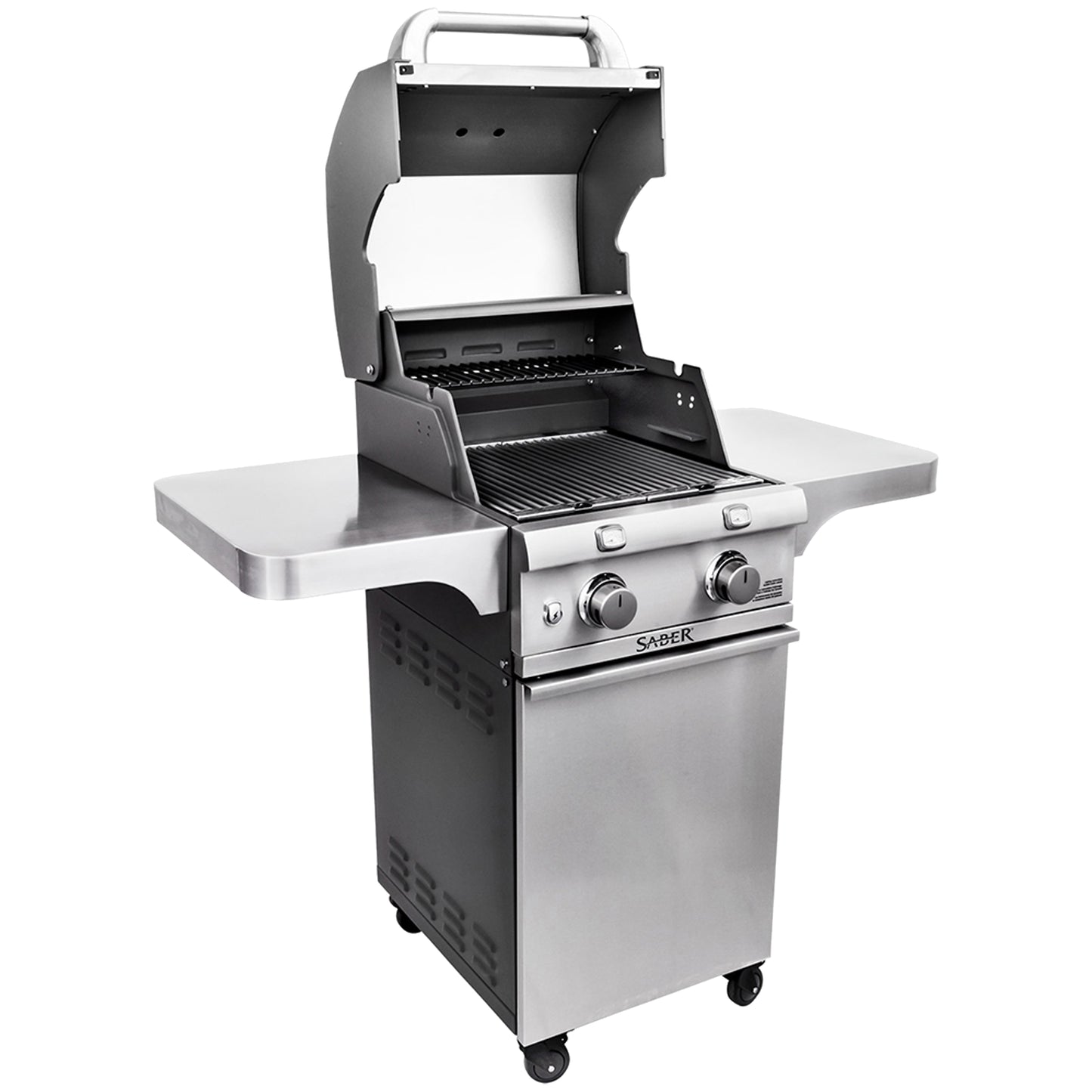 Saber - Barbecue au propane - Deluxe en acier inoxydable et fonte 2 brûleurs