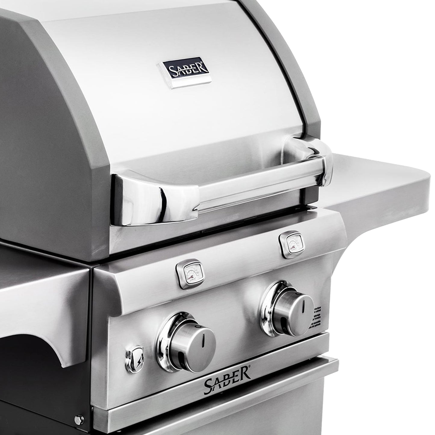 Saber - Barbecue au propane - Deluxe en acier inoxydable et fonte 2 brûleurs