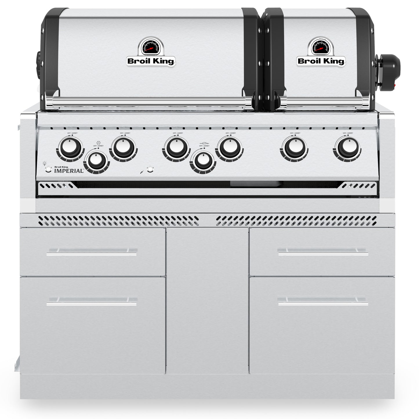 Broil King - Cabinet en acier inoxydable pour barbecue au propane 6 brûleurs