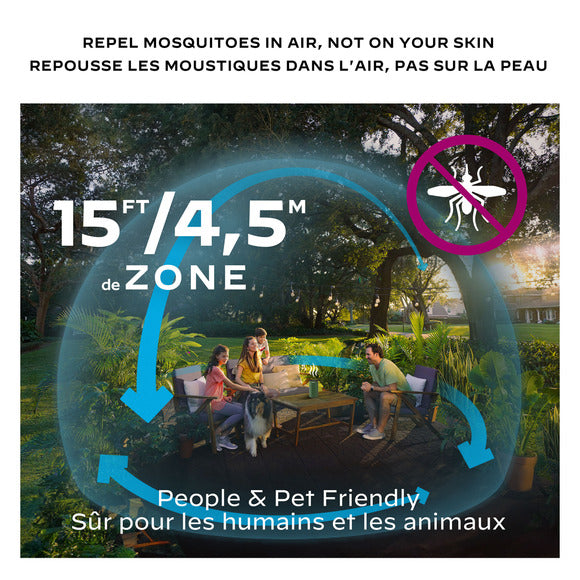 Thermacell - Répulsif pour patio Bouclier anti-moustiques Vert forêt