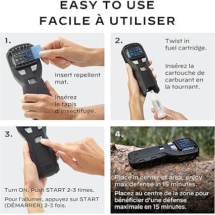 Thermacell - MR450 Chasse-moustiques portatif Adventure Charbon