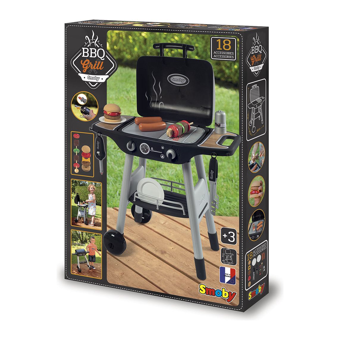 Smoby - BBQ Plancha avec 18 accessoires