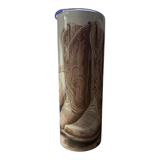 Inspiration Western - Tasse isotherme - Édition Bottes de cowboys & Crâne de Boeuf