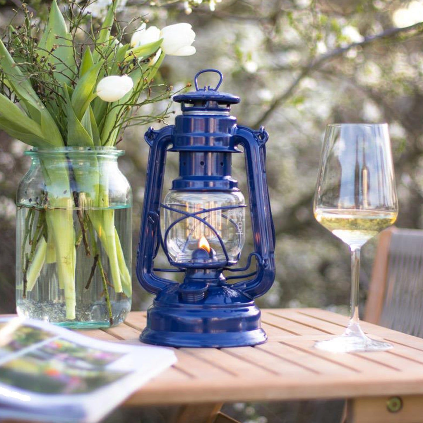 Petromax - Lampe à l'huile Feuerhand - Bleu Cobalt