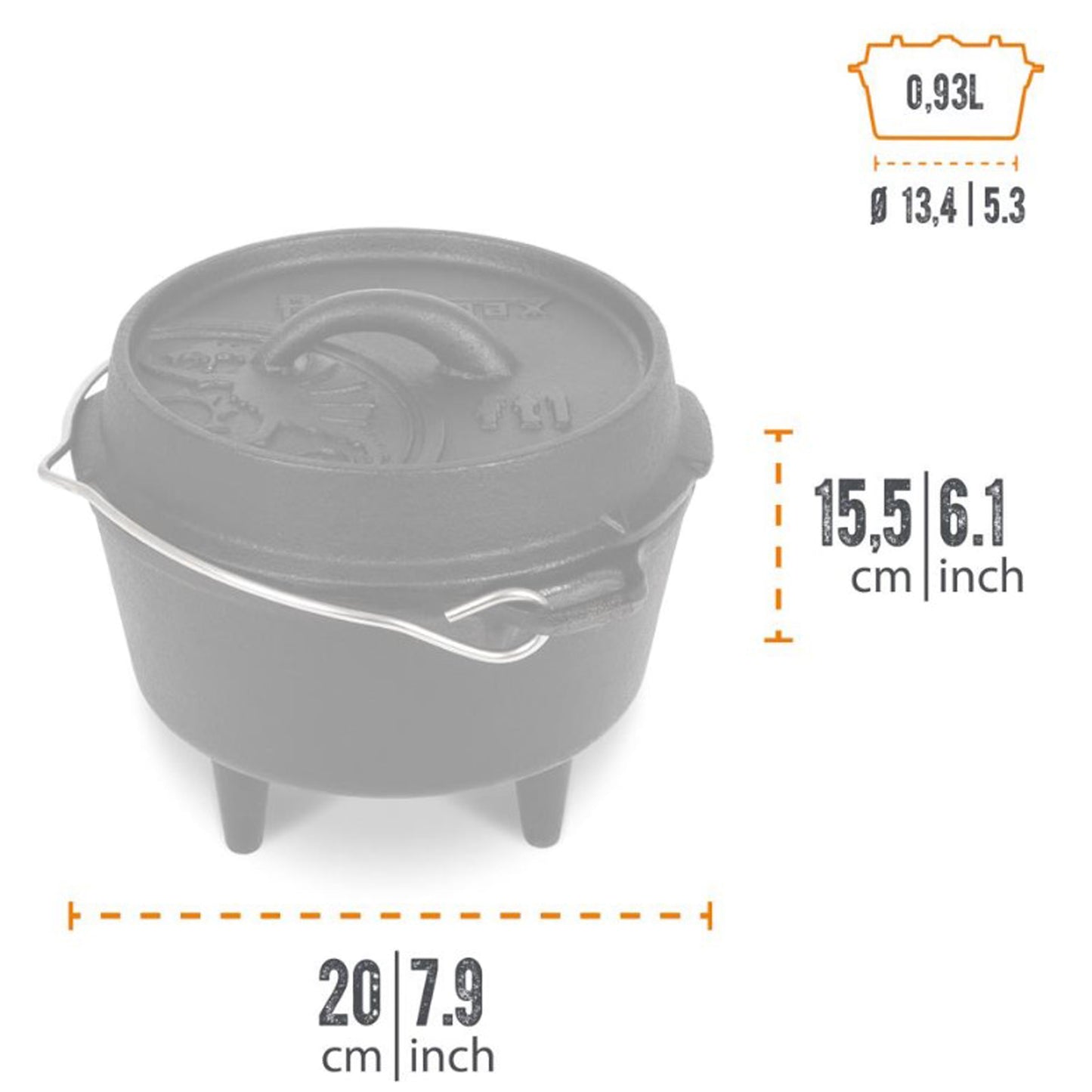Petromax - Marmite en fonte avec pattes - ft1