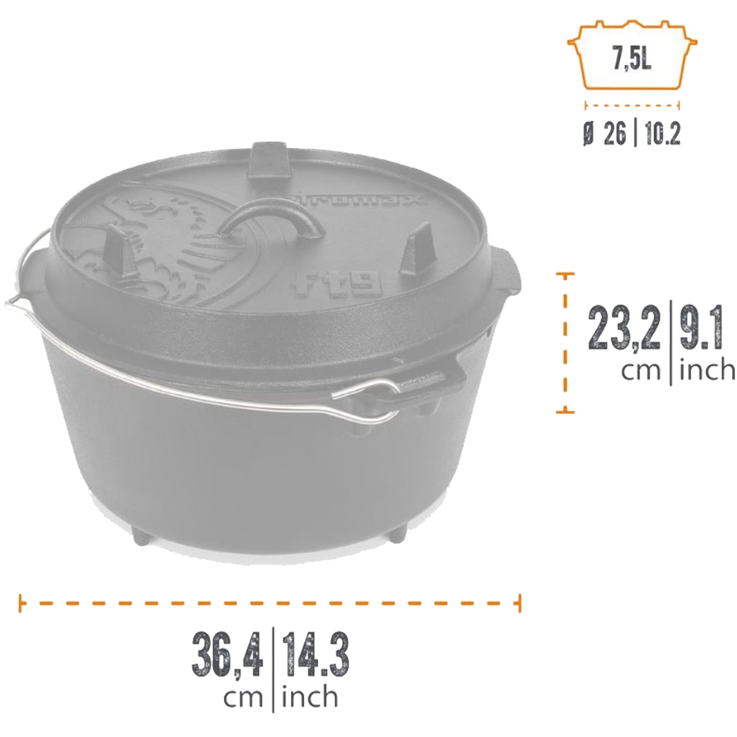 Petromax - Marmite en fonte avec pattes - ft9