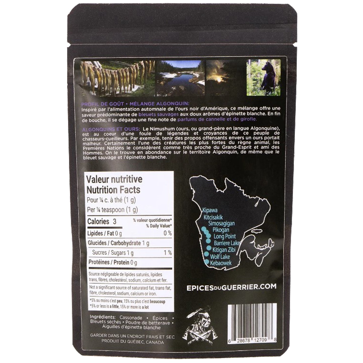 Épices du Guerrier - Mélange Algonquin - Mélange d'épices pour ours