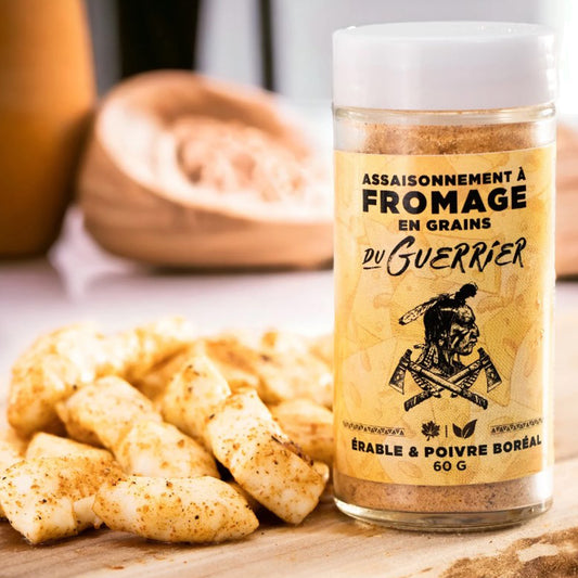 Épices du Guerrier - Assaisonnement à fromage en grains du guerrier - Érable et poivre boréal