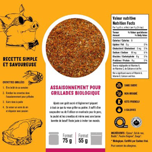 Les Savoureux assaisonnements - Assaisonnement biologique - Grillades