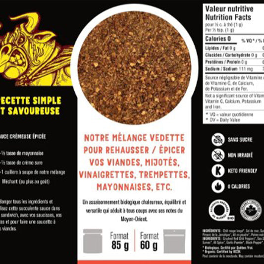 Les Savoureux assaisonnements - Assaisonnement biologique - Méchant Piquant