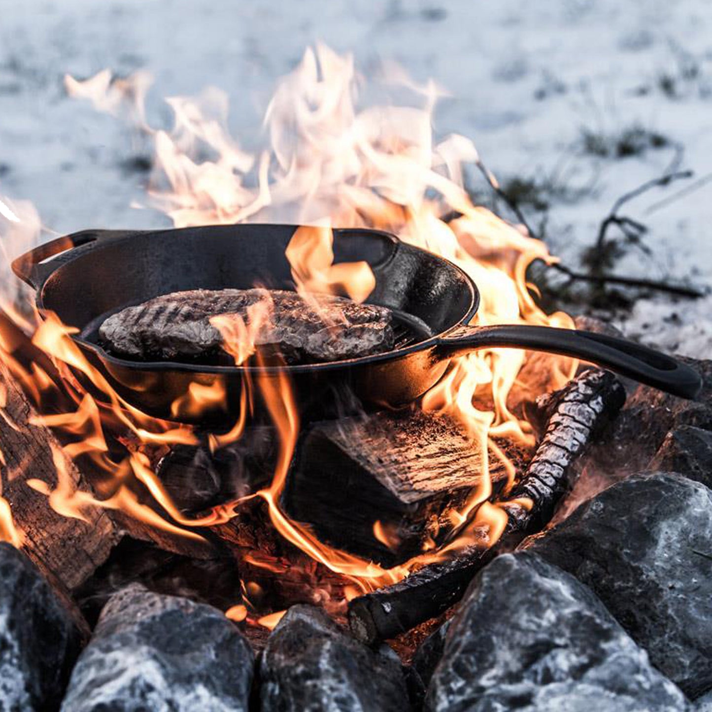 Petromax - Poêle de fonte à griller GP35 avec un manche