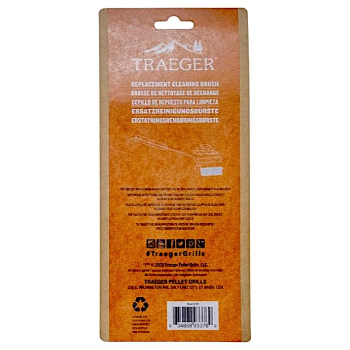 Traeger - Ensemble de 2 têtes de rechange pour brosse de nettoyage