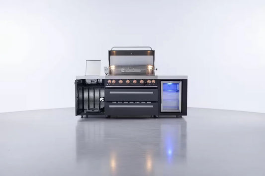 Mont Alpi - Îlot 957 Black Series 6 brûleurs avec module réfrigérateur