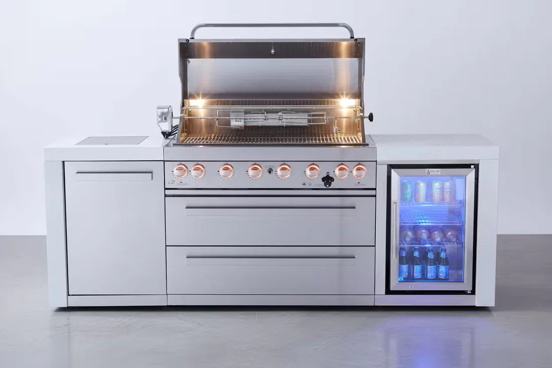 Mont Alpi - Îlot 805 DELUXE 6 brûleurs avec module réfrigérateur
