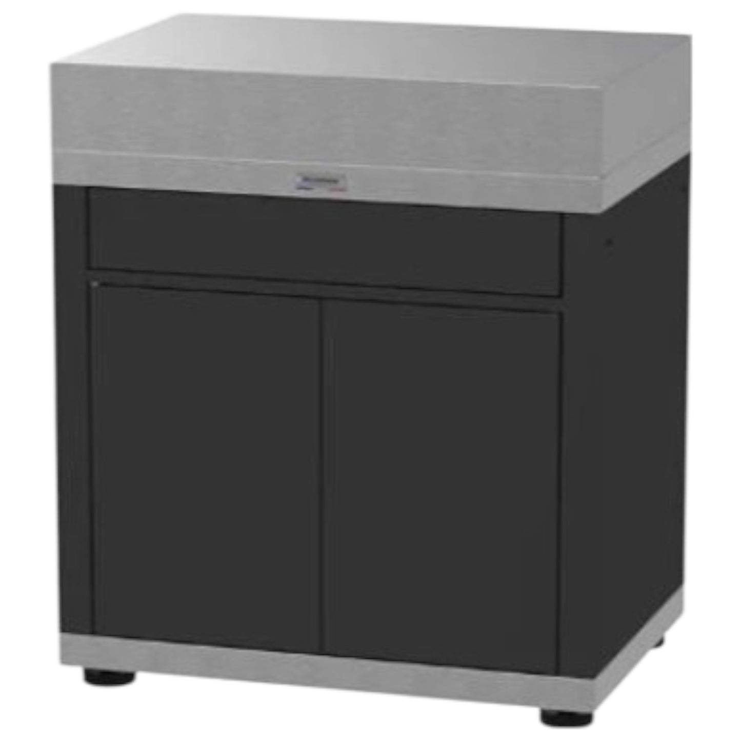 Le Marquier - Meuble avec tiroir Duo inox/Noir