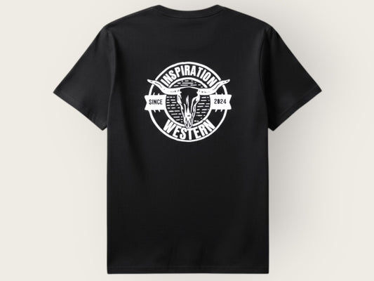 Inspiration Western - T-shirt noir 2 logos