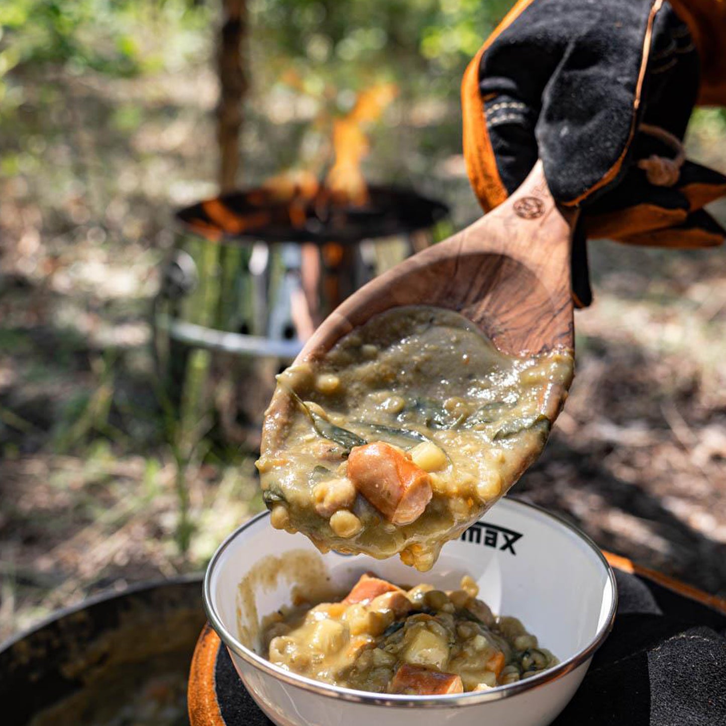 Petromax -  Bol plat 23 cm bois d'olivier