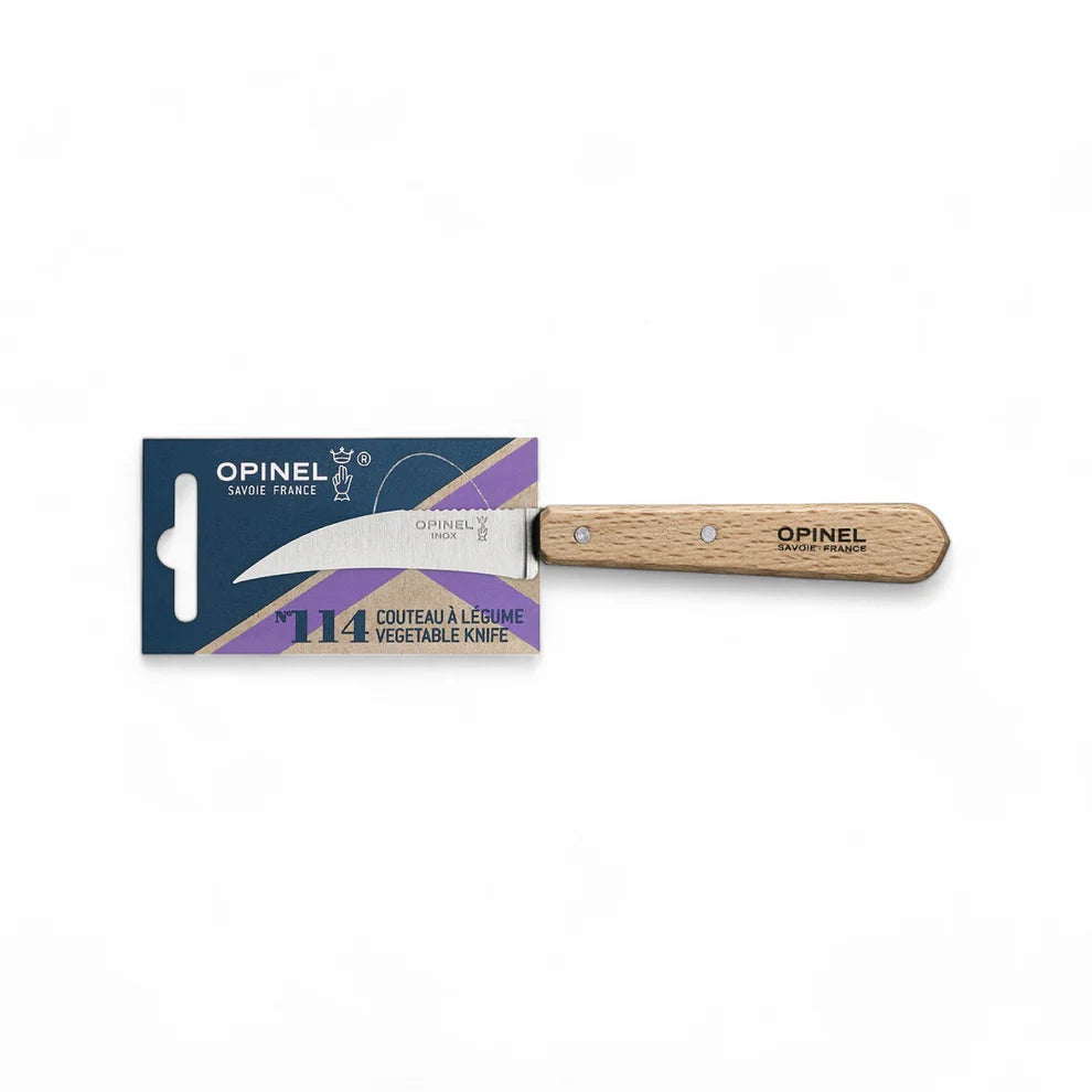 Opinel - Couteau à légumes No 114 Naturel (Hêtre)