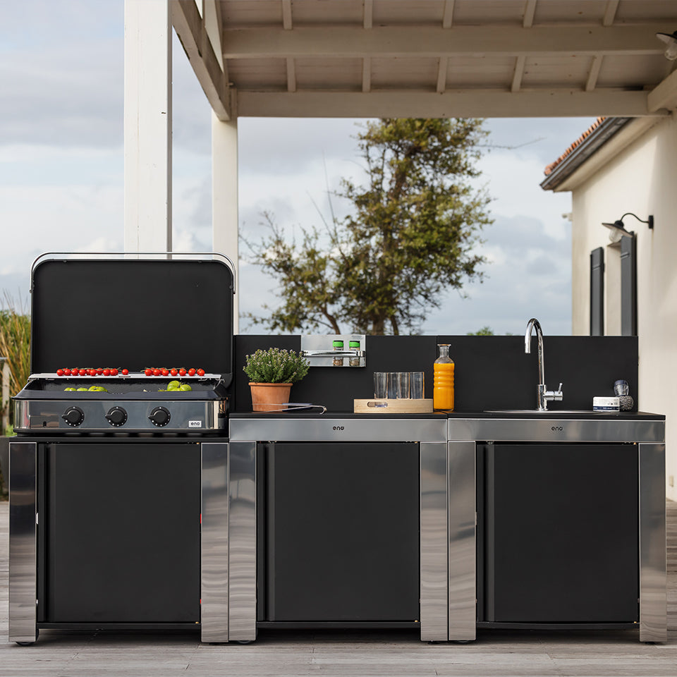 Eno - Module MODULO standard en acier inoxydable et noir