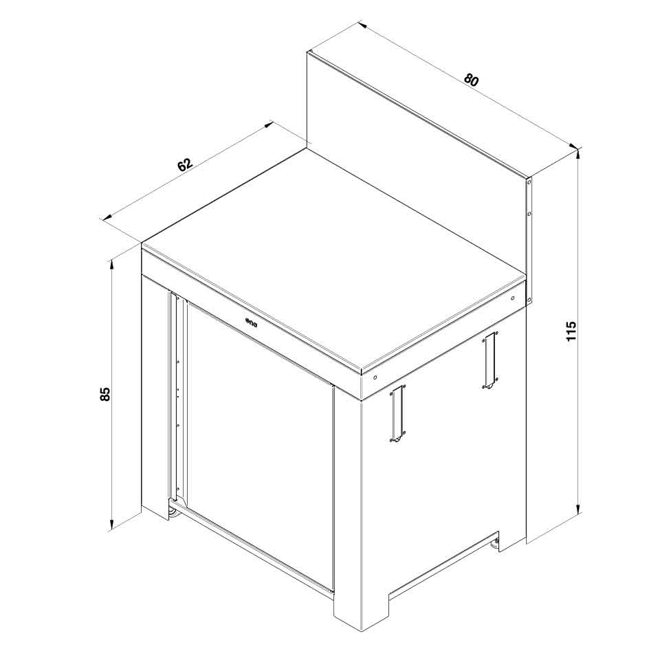 Eno - Module MODULO standard en acier inoxydable et noir