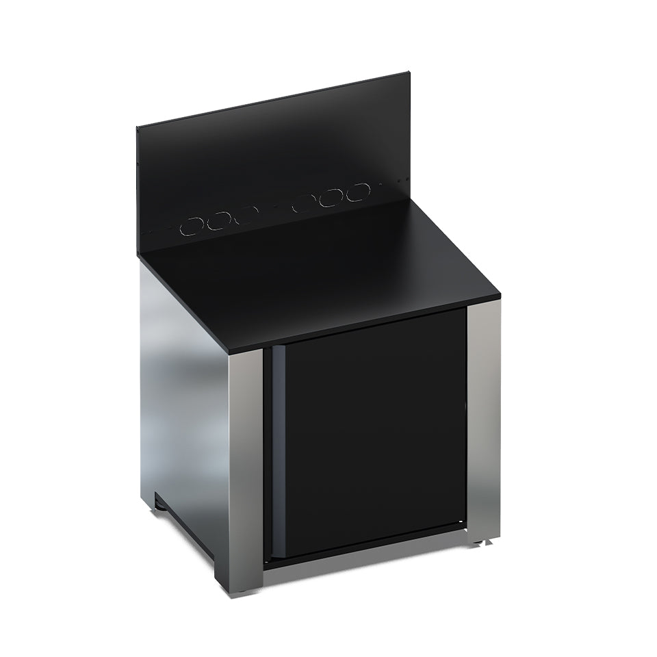 Eno - Module MODULO surbaissé 80 cm en acier inoxydable et noir