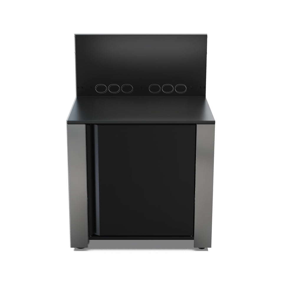 Eno - Module MODULO surbaissé 80 cm en acier inoxydable et noir